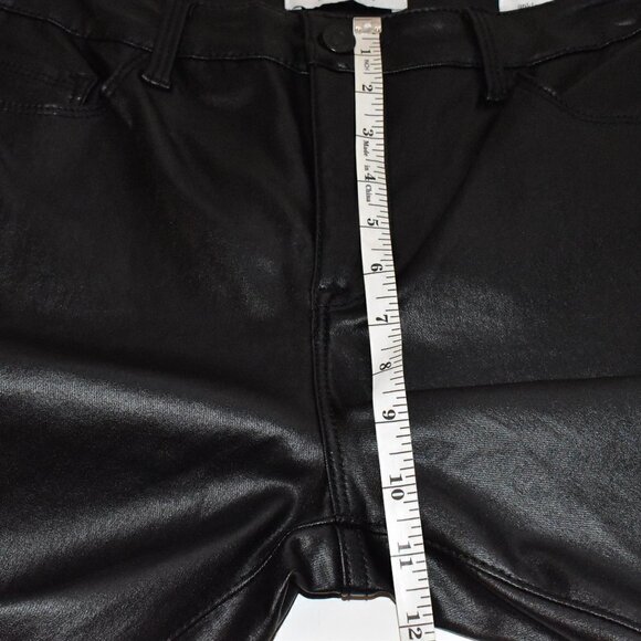 Social Standard by Sanctuary Faux Leather Ankle Skinny Pants Black Size … - Picture 4 of 10